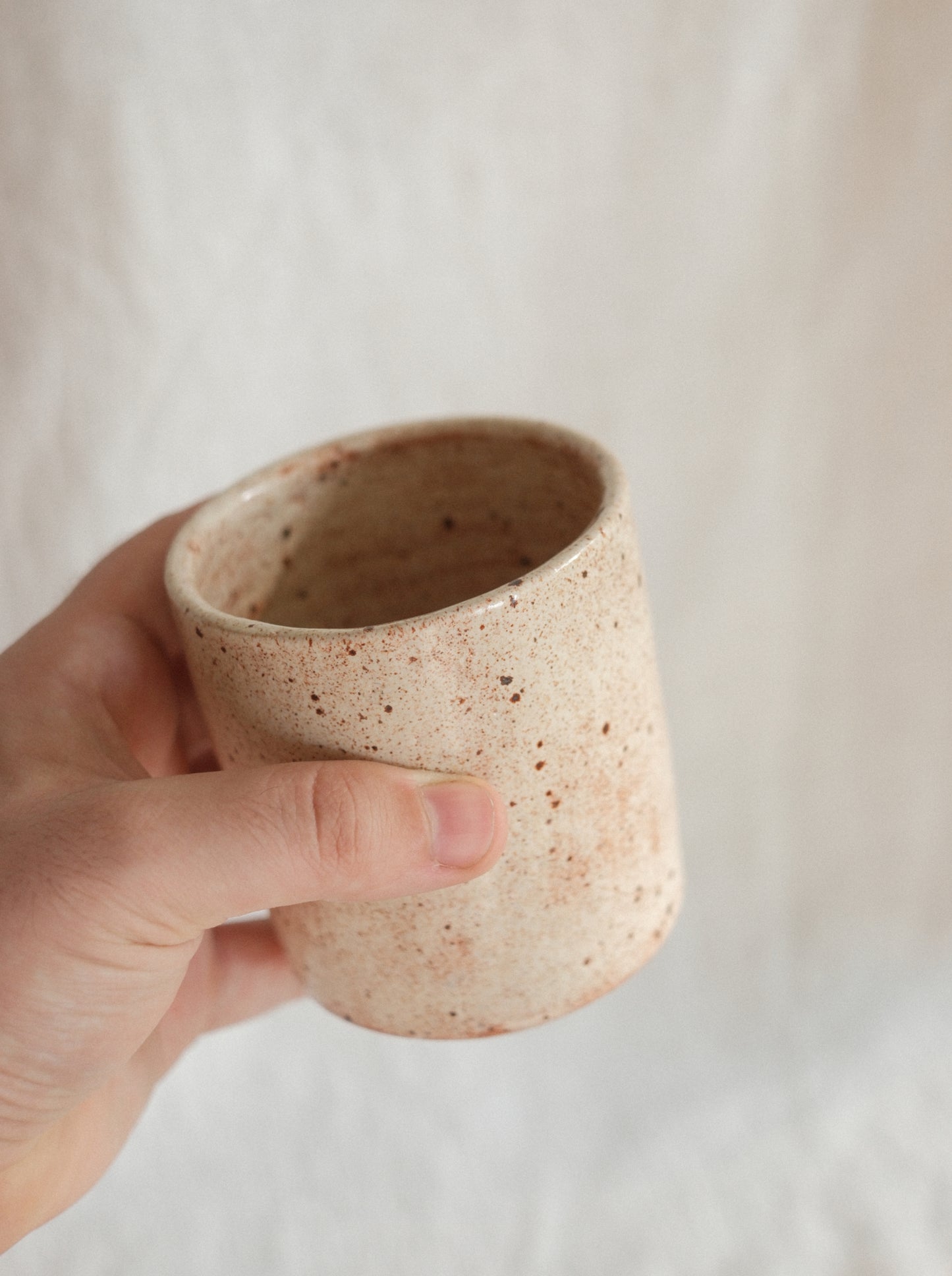 Large Blush Pink Handleless Cup #1