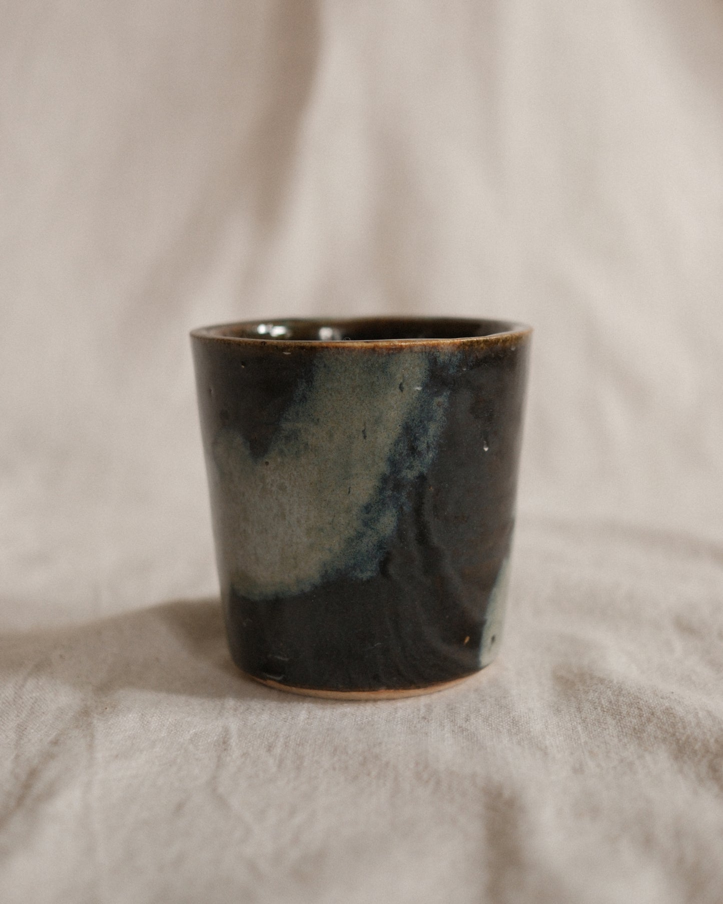 Small Handleless Cup - Dark and Blue Grey #3