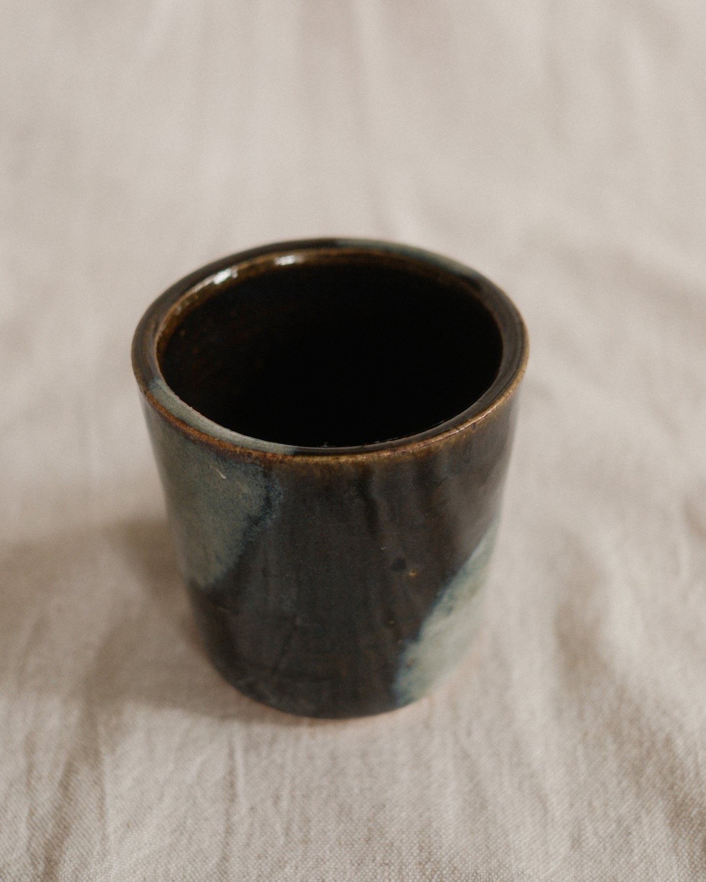 Small Handleless Cup - Dark and Blue Grey #3