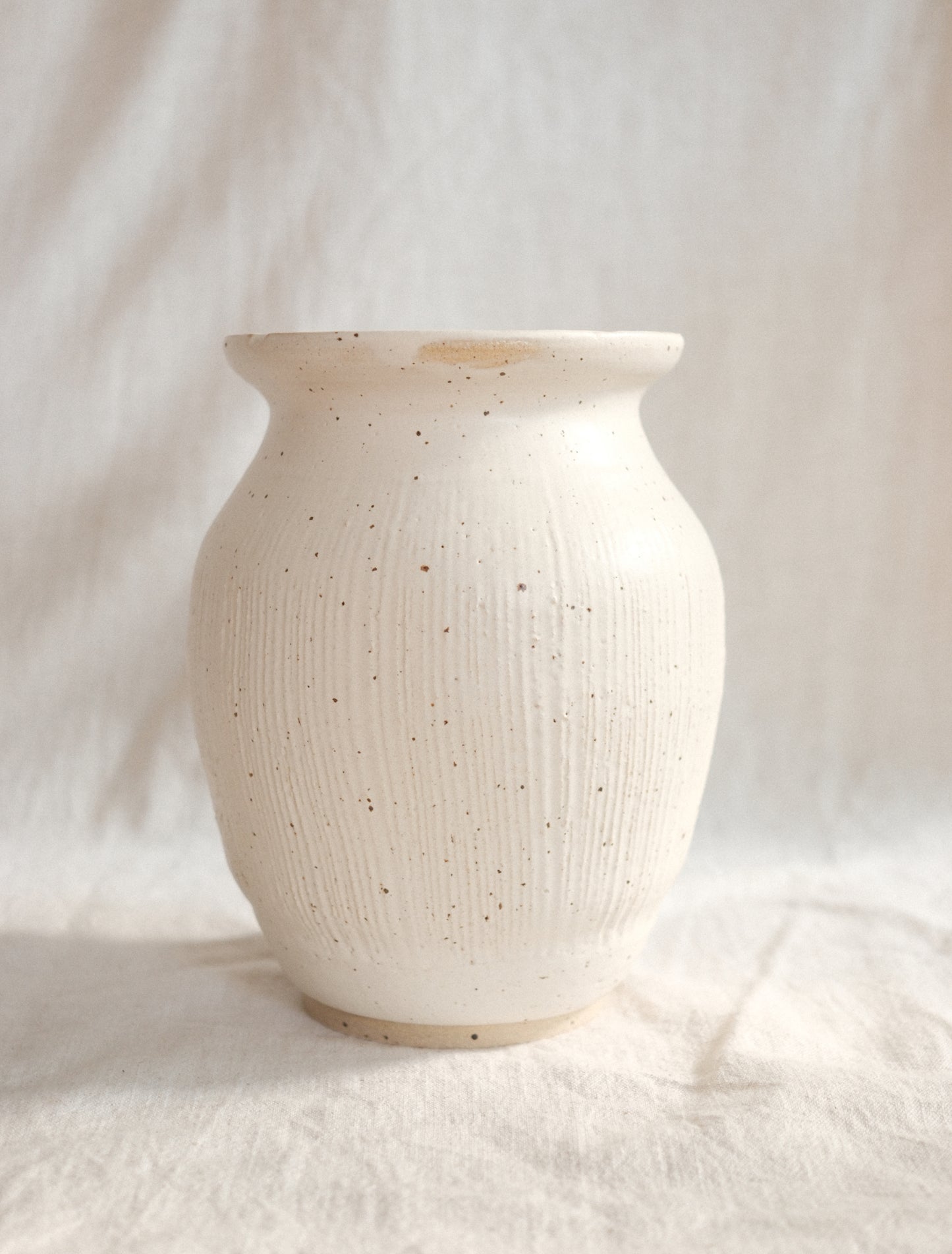 Satin Cream Vase