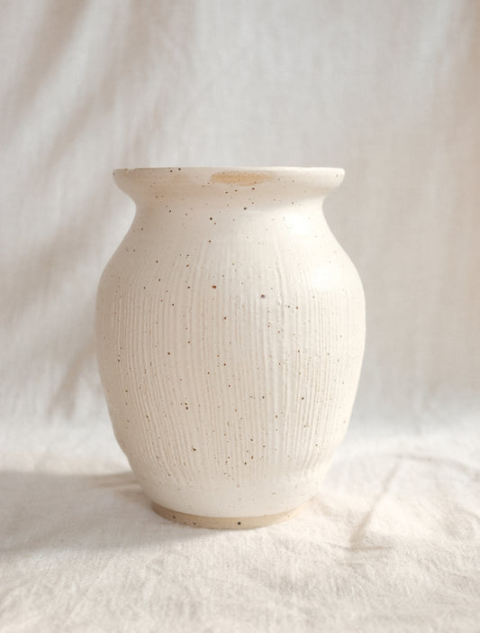 Satin Cream Vase