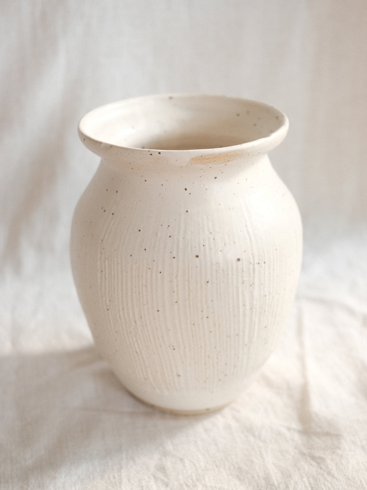 Satin Cream Vase