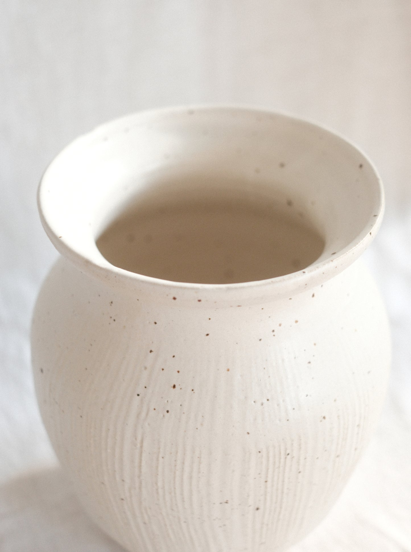 Satin Cream Vase