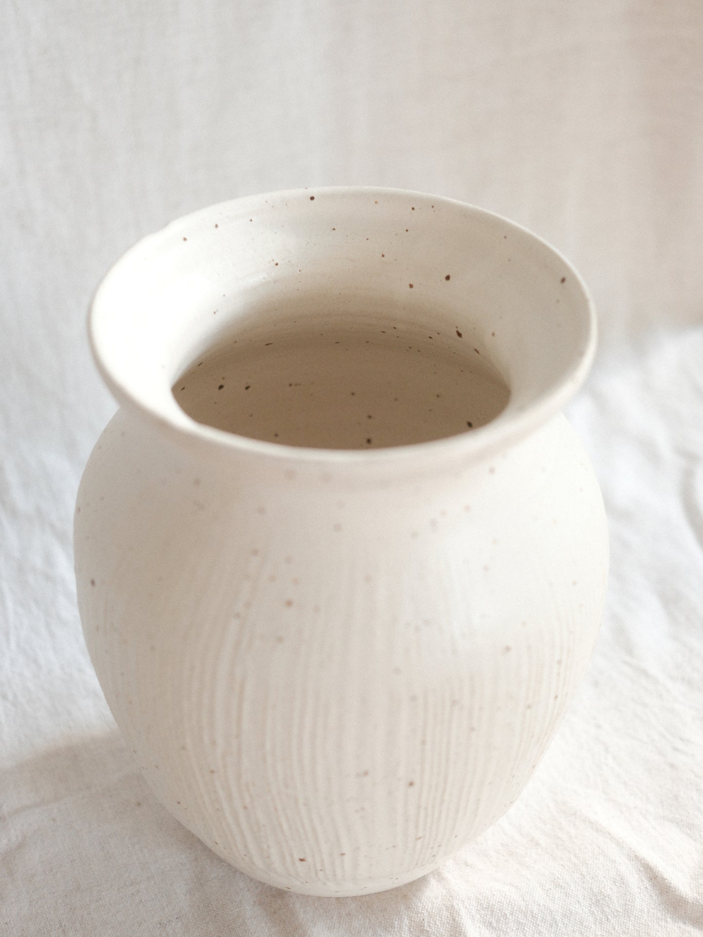 Satin Cream Vase
