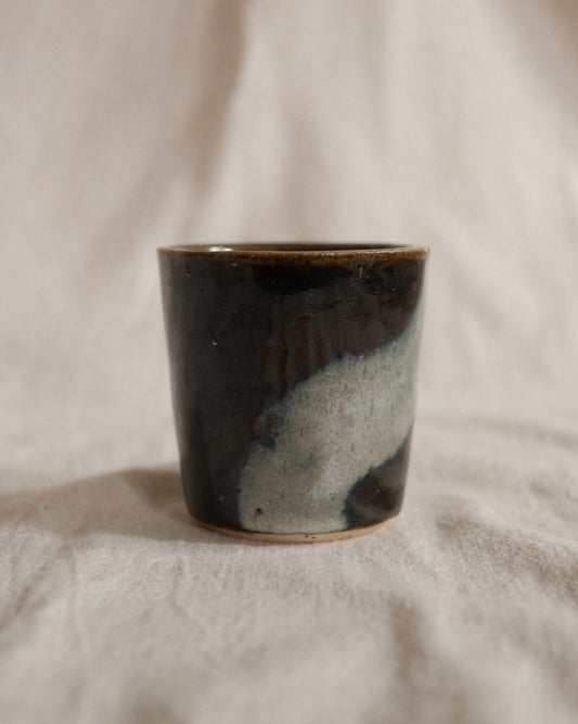 Small Handleless Cup - Dark and Blue Grey #3